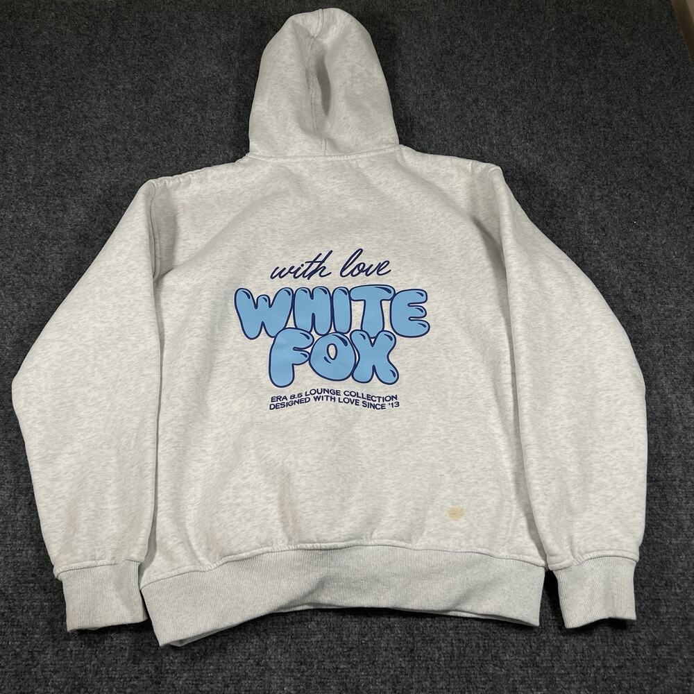 White Fox Boutique Era 8.5 Lounge Hoodie Gray Small/Medium Hooded Sweatshirt